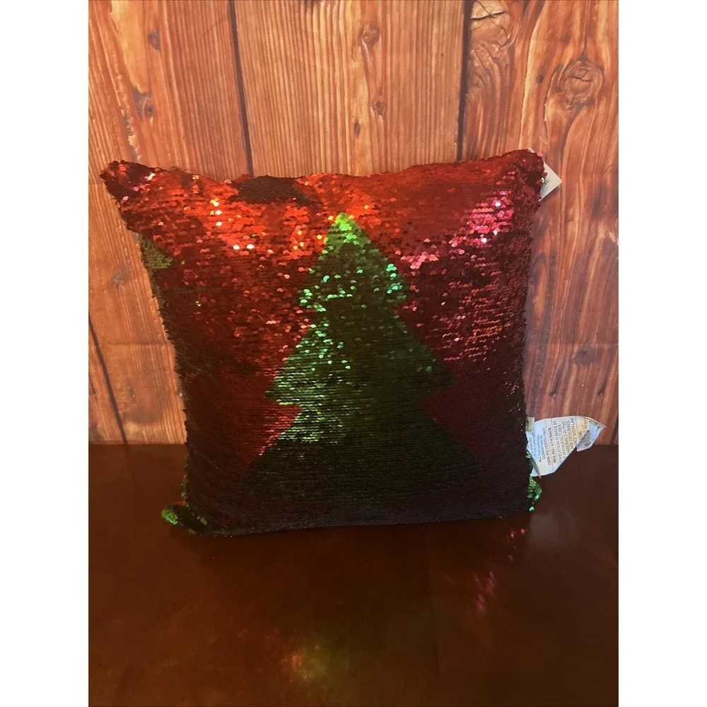 Decorative Pillow Christmas Tree - Throw Pillow Change Color Red And Green